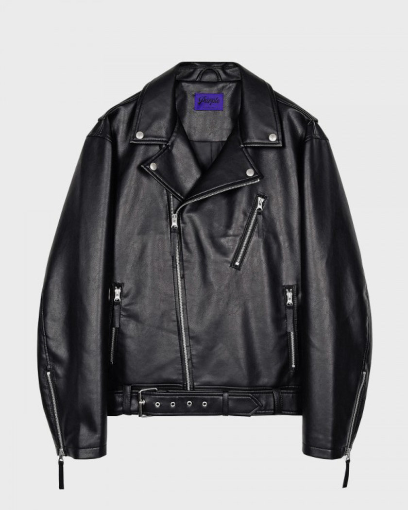 21SS COMFY LEATHER RIDER JACKET BLACK