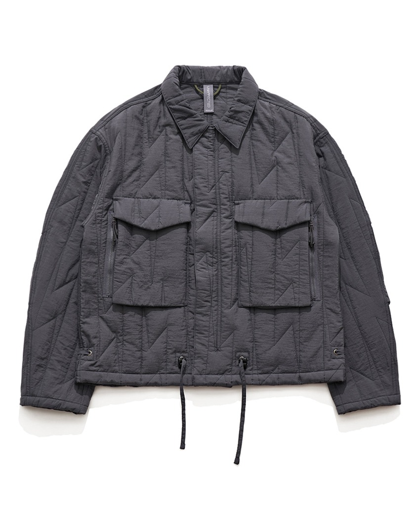 22FW UNAFFECTED QUILTED SHIRT JACKET CHARCOAL