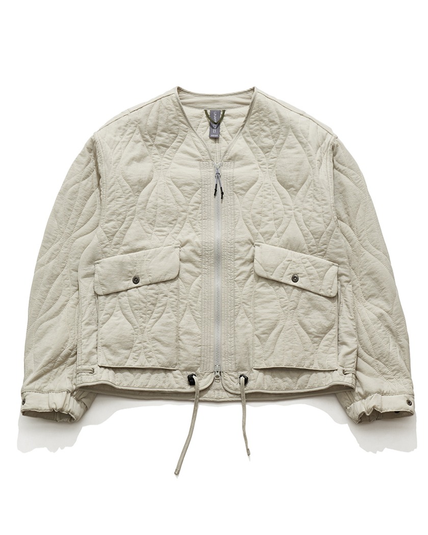 22FW UNAFFECTED QUILTED CARDIGAN LIGHT GREY