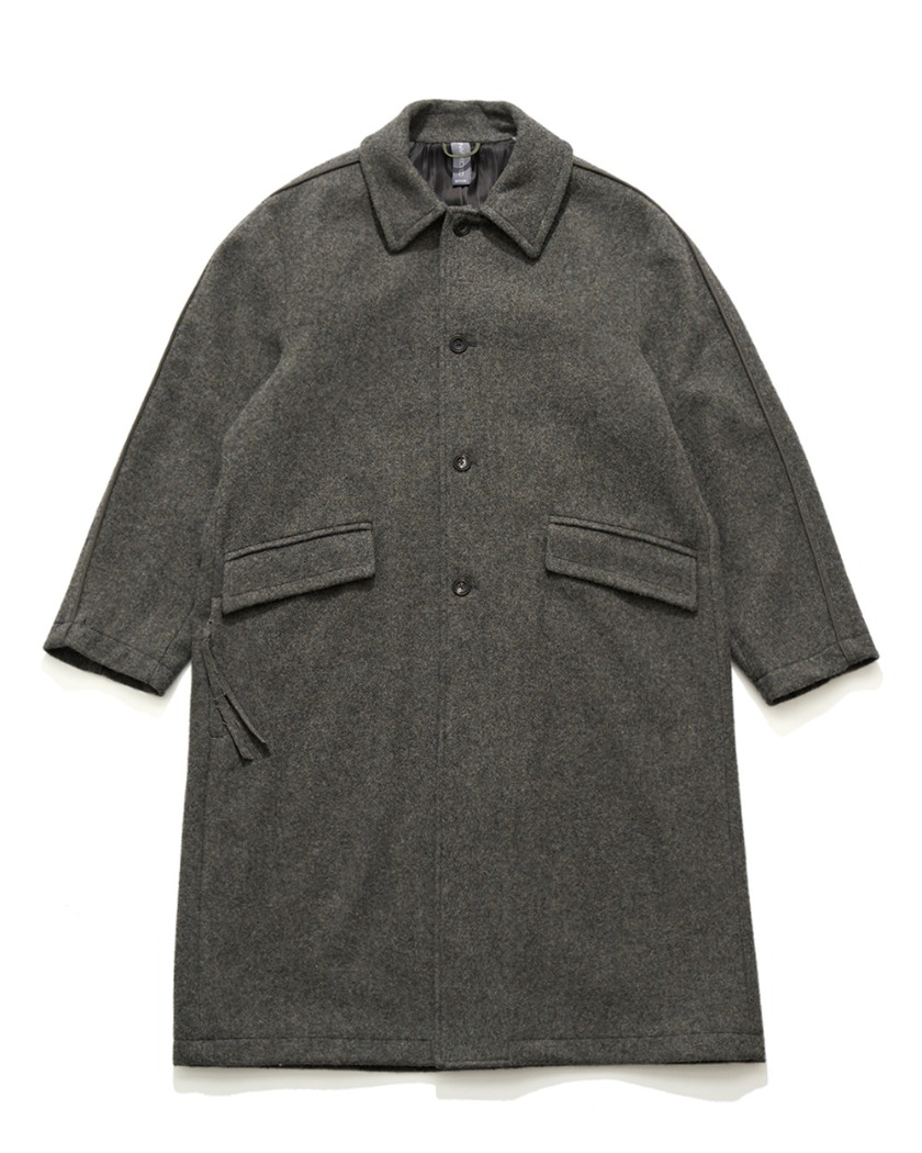 22FW UNAFFECTE PIPED SINGLE COAT OLIVE GREY