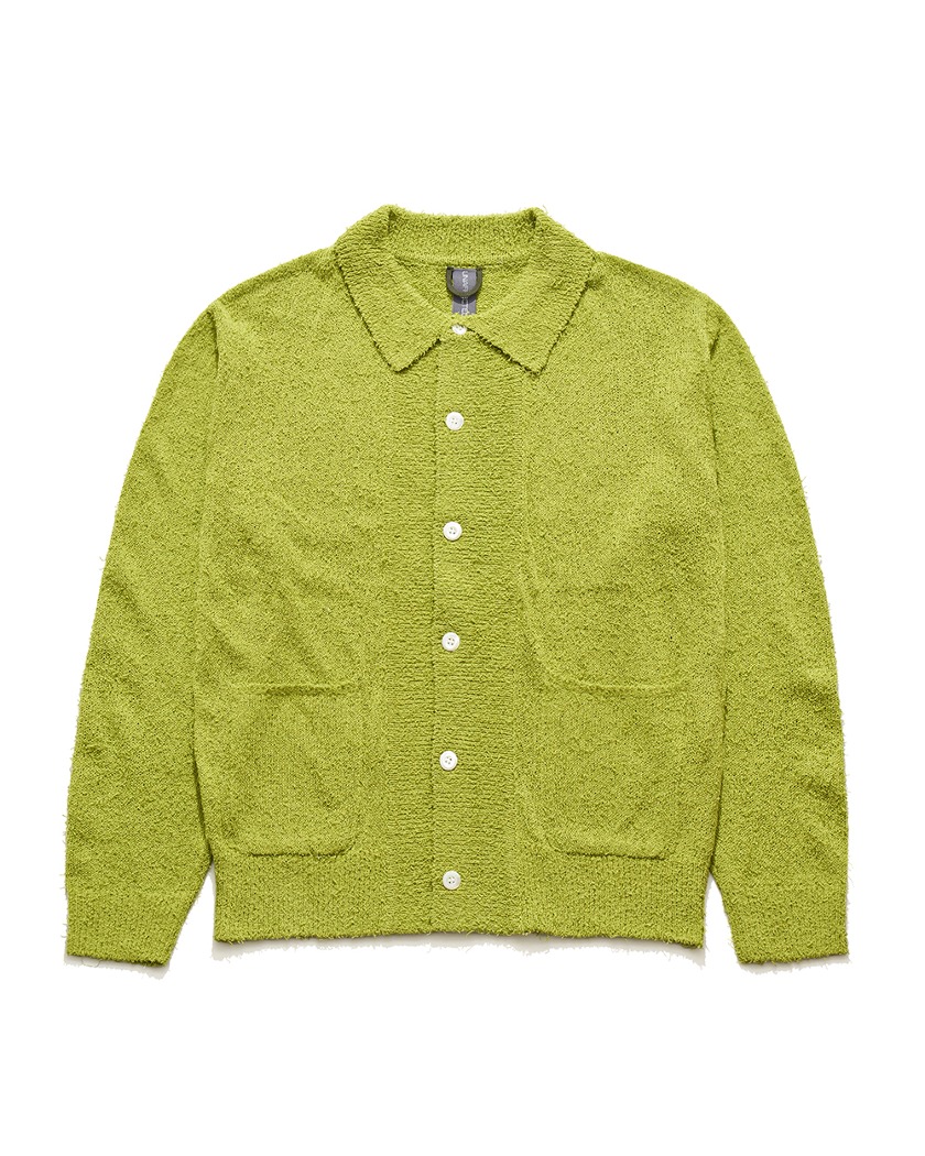 23SS UNAFFECTED BOUCLE SHIRT CARDIGAN LIME