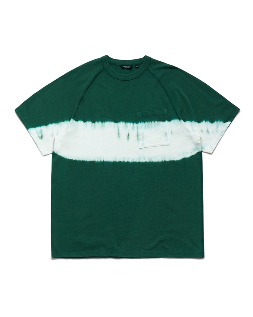 23SS EASTLOGUE COVER STITCH T-SHIRTS TIE DYE GREEN