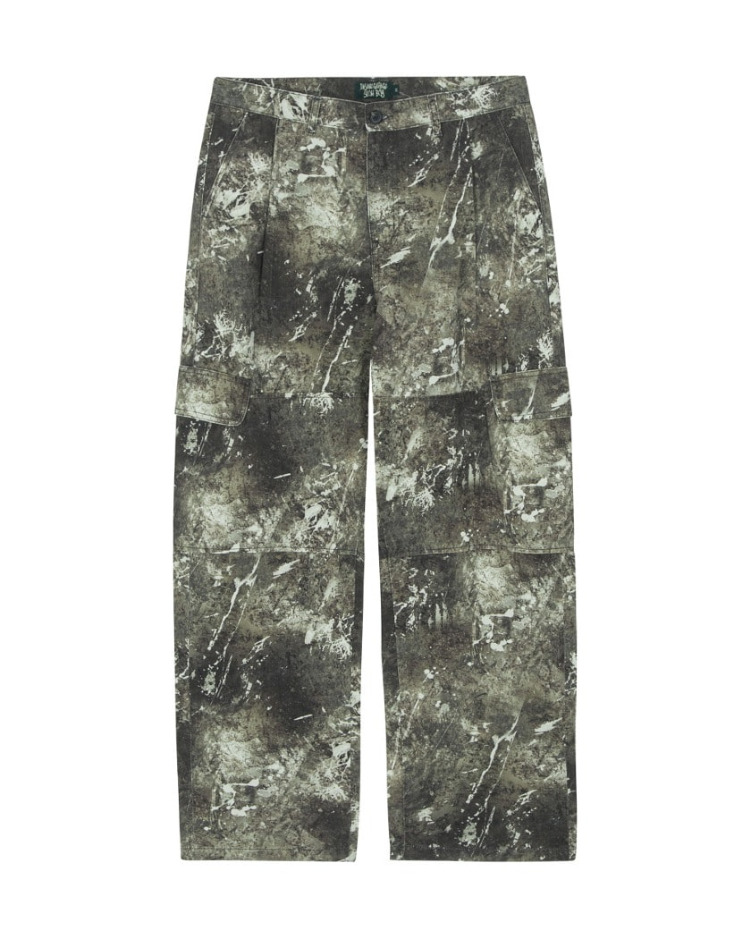WIDE TAPERED FIT CARGO PANTS CAMO