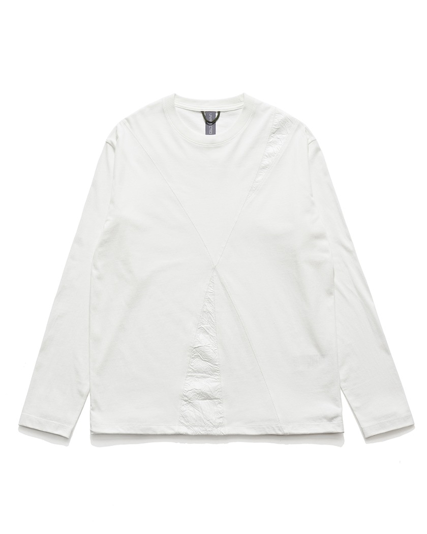 23FW UNAFFECTED WRINKLED PANEL LONG SLEEVES OFF WHITE